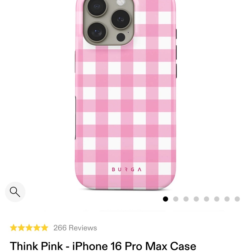 Pink Checkered iPhone 16 Pro Max Case